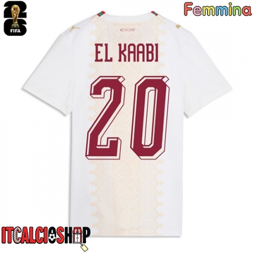 Marocco Ayoub El Kaabi #20 Seconda Maglia Femmina Mondiali 2026 Manica Corta